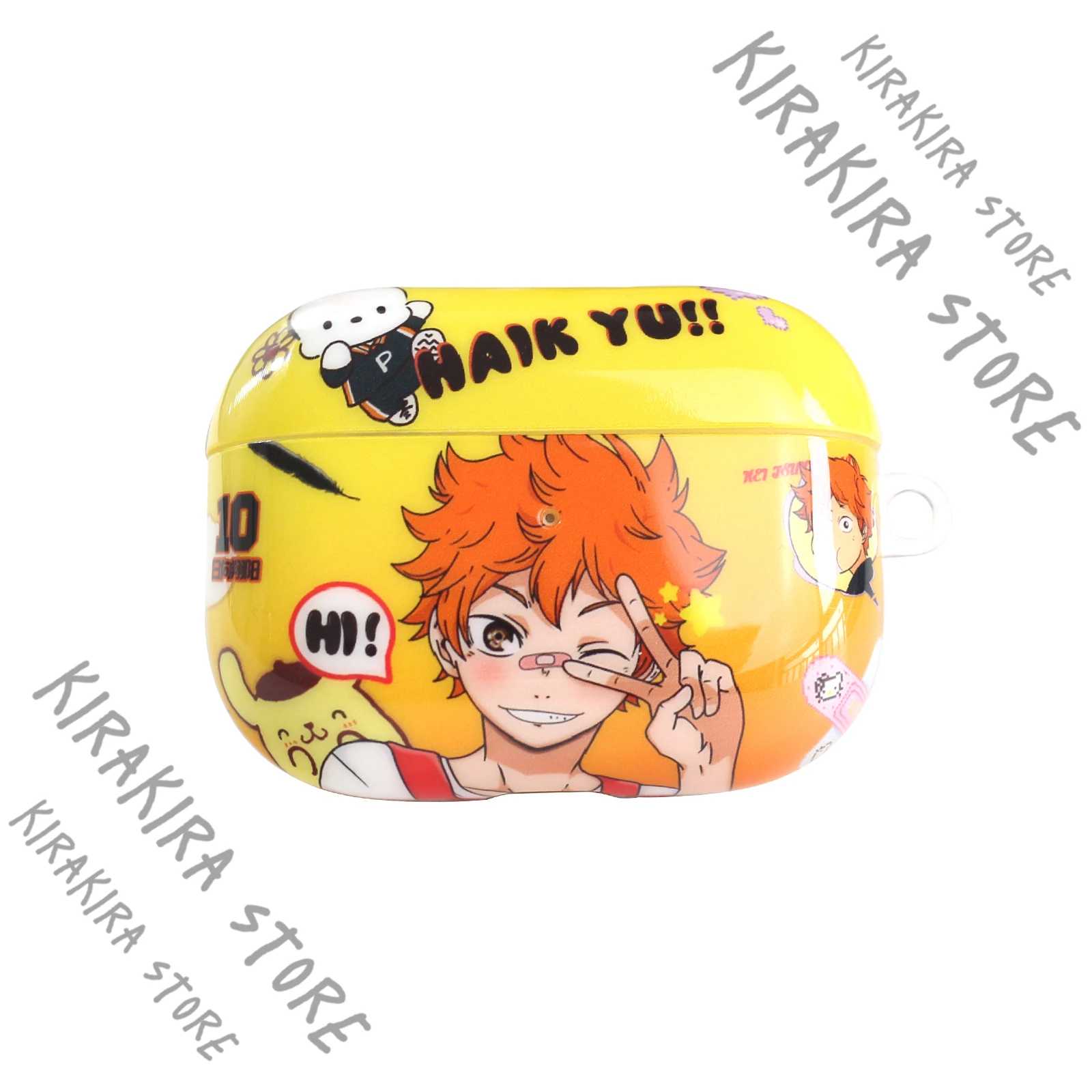 Haikyu!! Shoyo hinata anime capa de fone de ouvido kawaii escudo protege sacos cosplay fone de ouvido sem fio capa protetora chaveiro