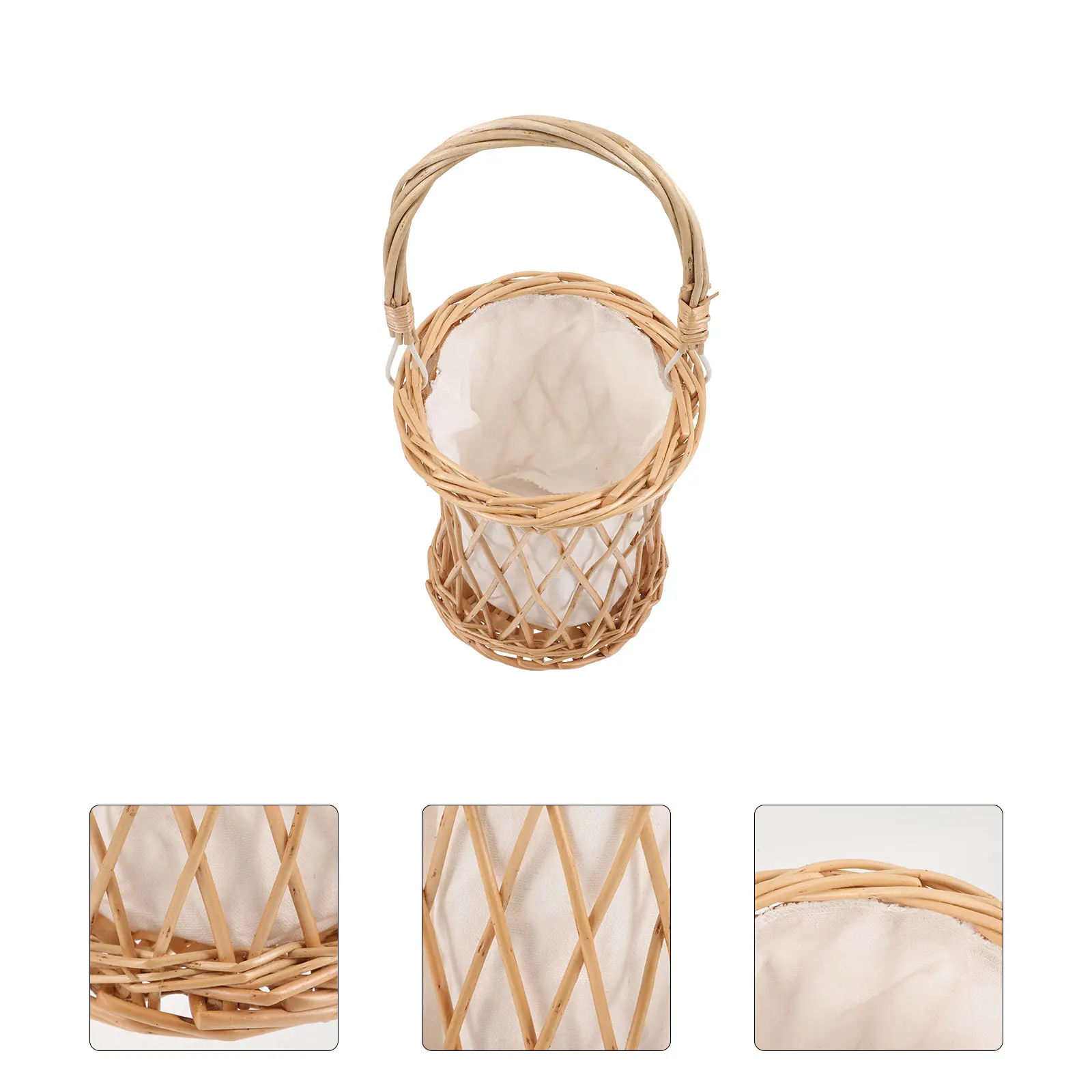 

Hanging Woven Basket Durable Storage Container For Home Flower Plant Decor Organizer Kitchen Sundries Wall Hanging Planter
