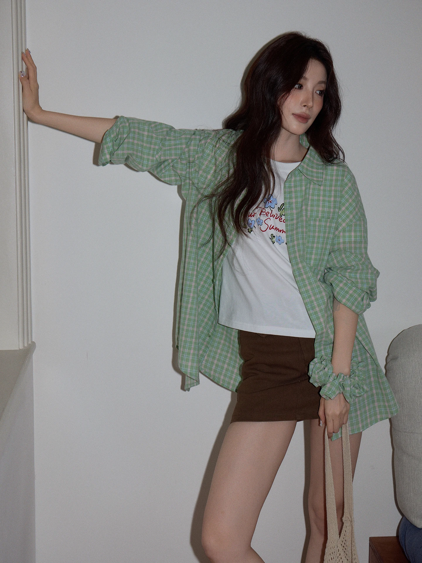 

Легкая женская рубашка Dopne een, повседневная, с защитой от солнца, утягивающая, с воротником, длинными рукавами, из чистого хлопка