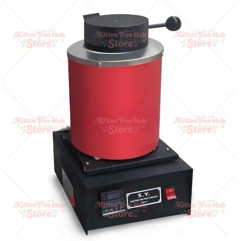 Small electric furnace, 1-3 kg gold melting furnace, molten copper, iron gold, jewelry processing tools black red
