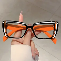 Vintage Anti Blue Light Optical Square Glasses Frame Women For Men 2024 Luxury Brand Designer Trend Myopia Eyeglasses Cartoon