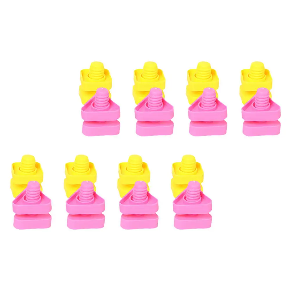 

32Pairs Plastic Screw Match Educational Blocks Safe Round Edge Early Learning Game for Toddlers Color Sorting Matching Set