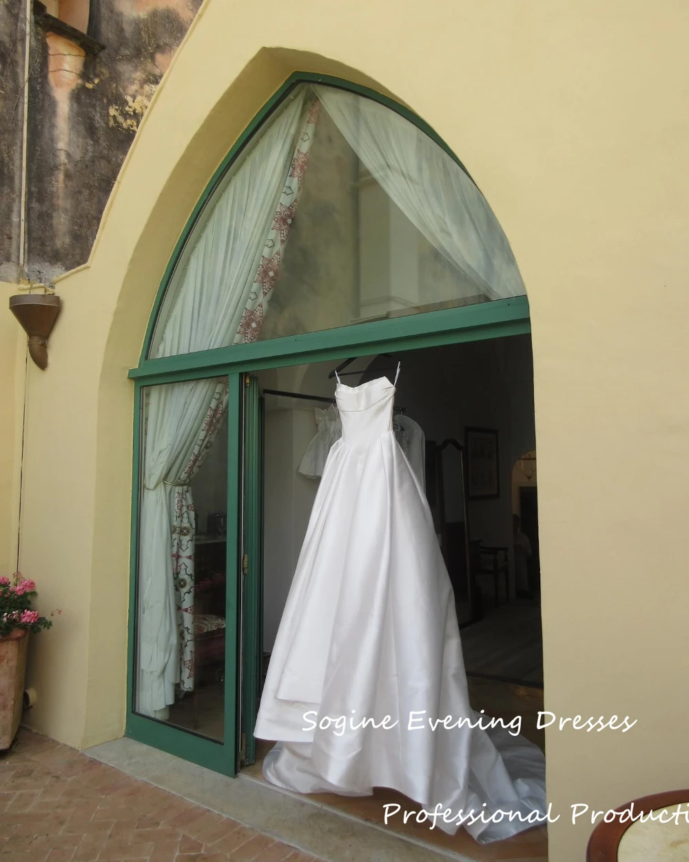 Elegant Satin Wedding Dresses For Women 2025 New High Split Floor-Length Vestidos De Novia High-Low Sweep Train Robe De Mariée