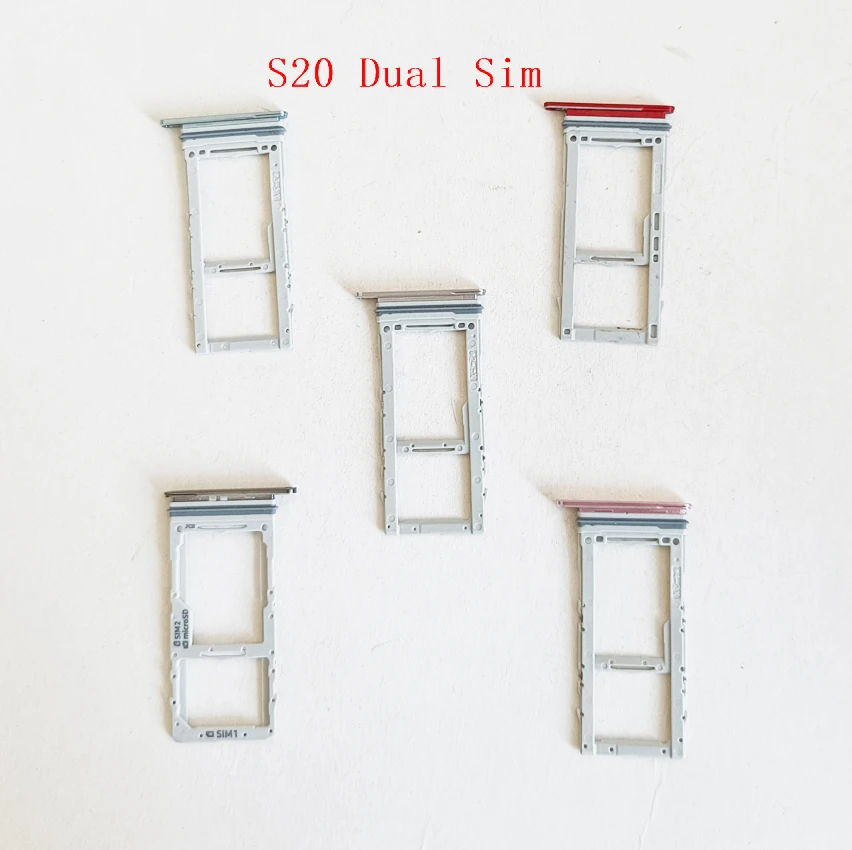 50Pcs/Lot Sim Tray Holder SIM Card Tray Slot Holder Adapter Socket  For Samsung Galaxy S20 / S20 Plus / S20 Ultra