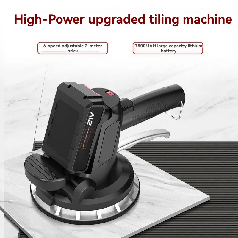 Portable 21V 6-Speed Tile Laying Machine Rechargeable High Frequency Vibration Tile Vibrator For Ceramic Porcelain Paving