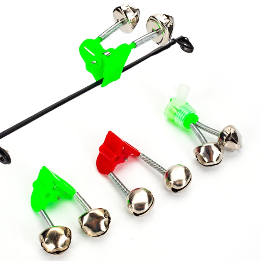 10 قطعة/20 قطعة أجهزة إنذار دغة الصيد الصيد رود جرس قضيب المشبك تلميح كليب أجراس حلقة الأخضر ABS الصيد اكسسوارات أدوات في الهواء الطلق جديد