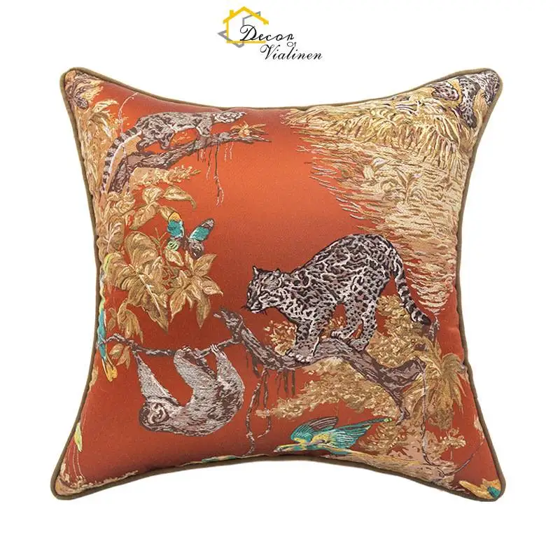 Luxury Bird Decorative Pillow Covers Throw Pillow Cover Cushion Case 45X45CM For Sofa Bed Couch Car Office