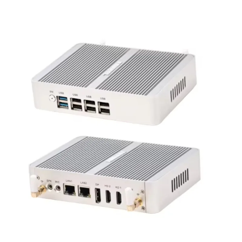 Fanless Industrial Mini PC Dual LAN Dustproof DDR3 RAM Storage For Edge Computing