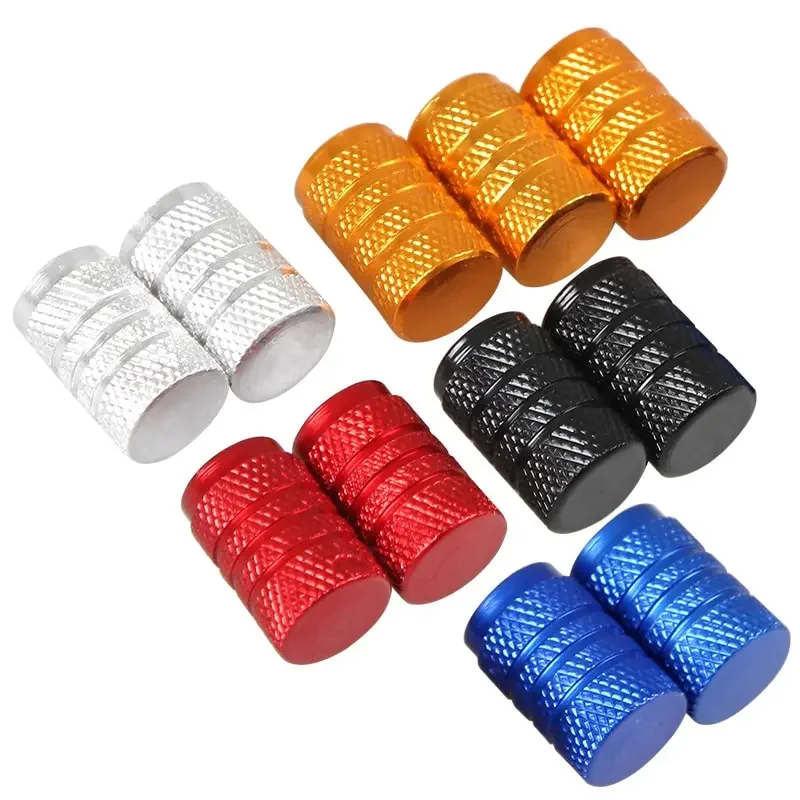 Universal Car Wheel Tire Valve Stem Caps, capas de poeira, alumínio, válvula de ar, acessórios do carro, 4pcs