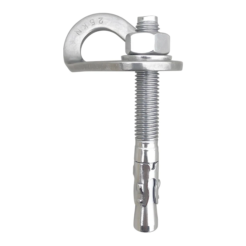 Rock Climb Anchor Point Piton Nut Anchor Bolt Hanger Plate Expansion Nail 304 Stainless Steel Caving Belay Rigging M8 M10 M12