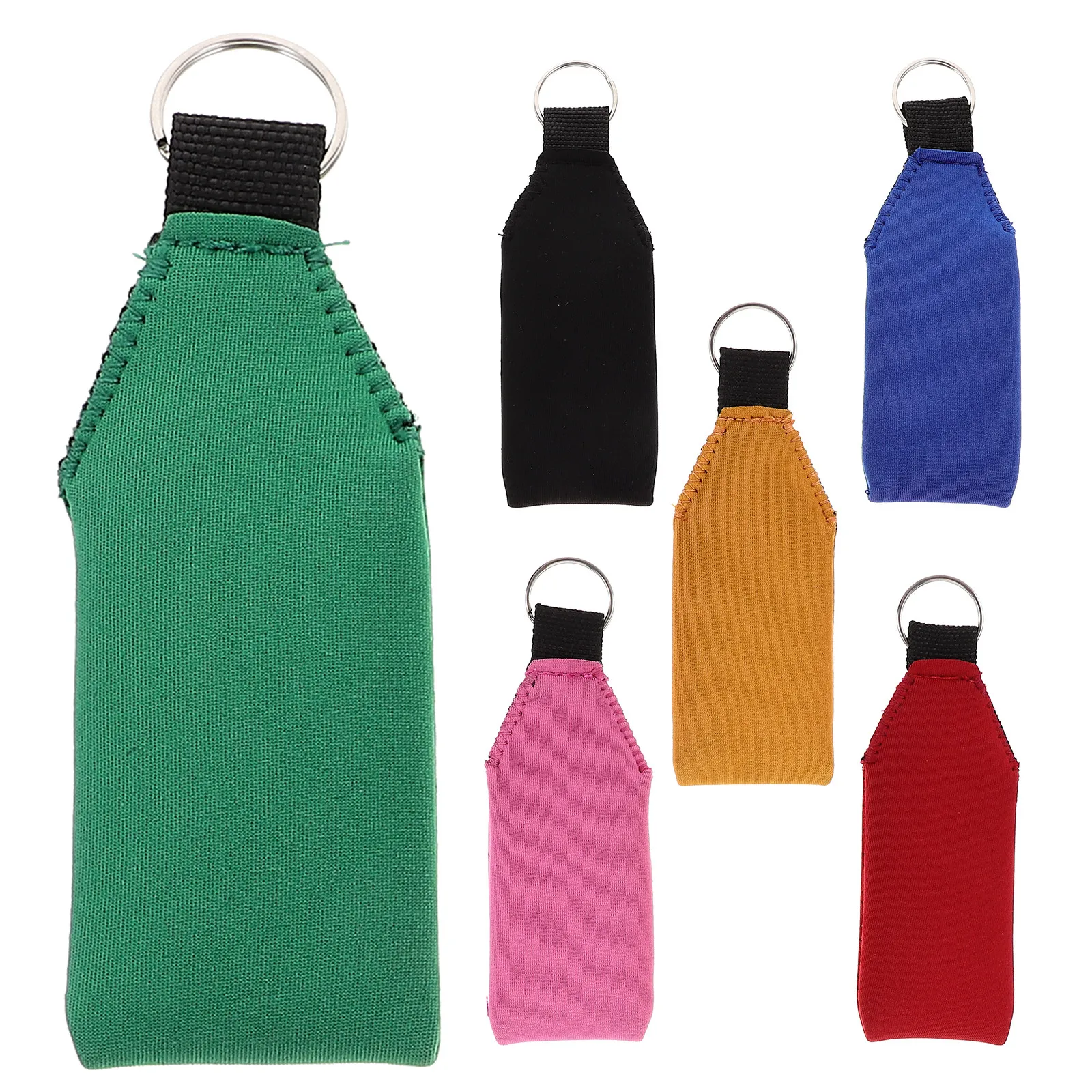 6Pcs Floating Keychain Pendants Neoprene Key Rings Floatable Keychain for Boat Keys Water Rafting Boating Fishing Surfing Swim