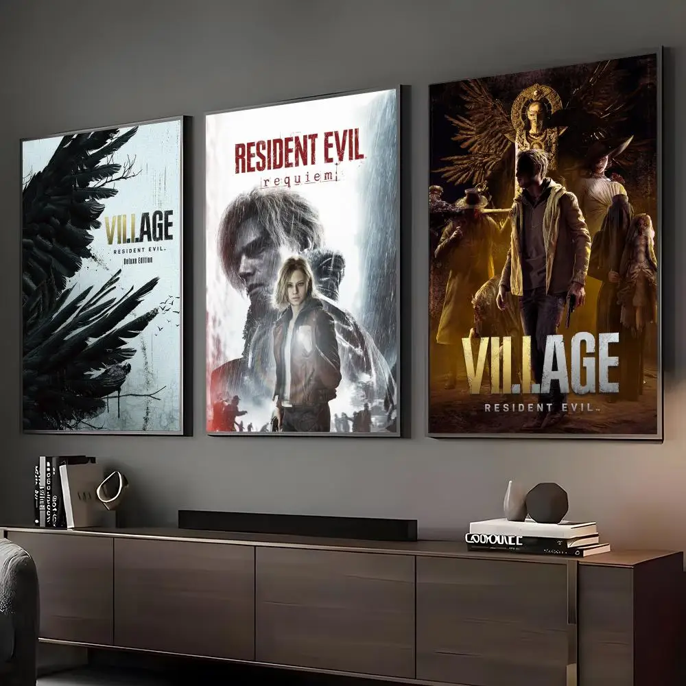 Resident-Evil 8 Painting Calligraphy HD Art Wall Waterproof Home Living Room Bedroom Bar Decorative Paintings