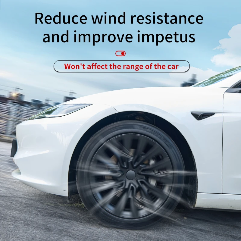 تصميم لسيارة تسلا موديل 3 هايلاند (2023-2025) غطاء محور توربيني عجلة بديلة 18 بوصة غطاء محور للسيارات غطاء عجلة كامل الحافة #5