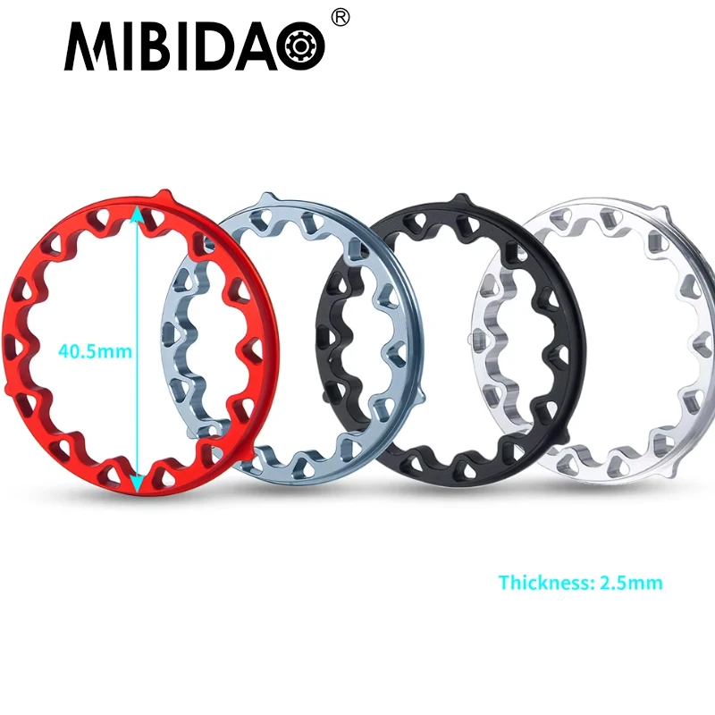 

MIBIDAO 1.9 inch Beadlock Wheel Rims Outer Rings for 1/10 RC Crawler Car Axial SCX10 90046 AXI03006 TRX4 D90