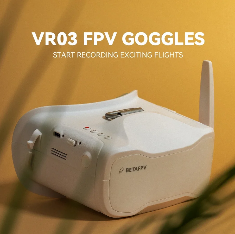 

BETAFPV VR03 FPV Goggles 48CH 4,3 дюйма 800*480px HD ЖК-дисплей высокой яркости с записью DVR Встроенный аккумулятор емкостью 2000 мАч для радиоуправляемых дронов