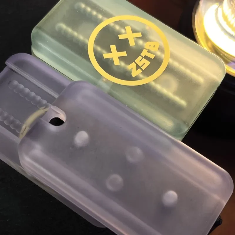 Smiley Peach Piece 2.0 Mechanical Double Track  Card Pushing Dense Track Ratchet Segment Card Pushing EDC Toy