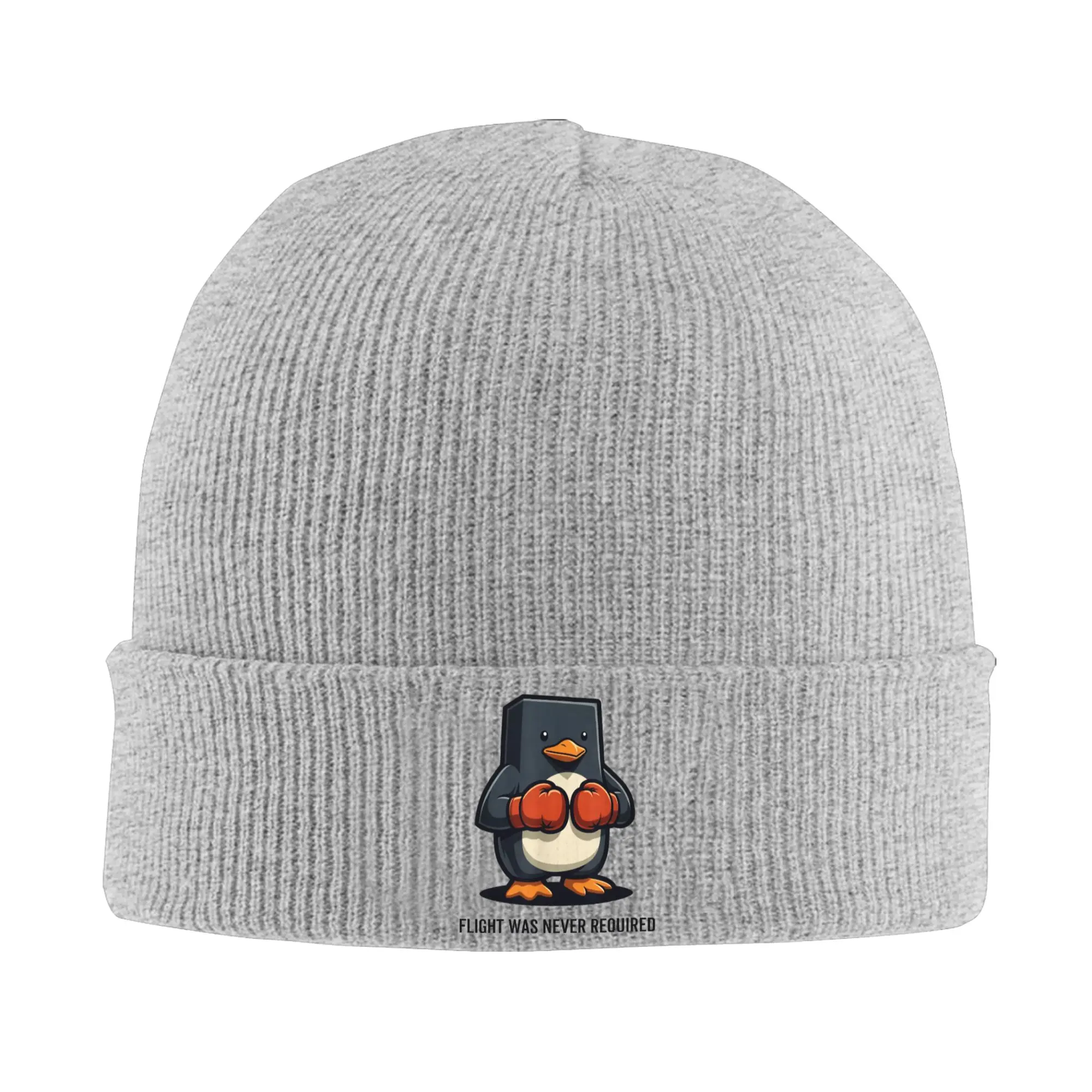 Flight Was Never Required Tactical Penguin Meme Humor Beanie Hats  Bonnet Hats Unisex Adult Cool Kpop Knitting Hat Elastic Caps