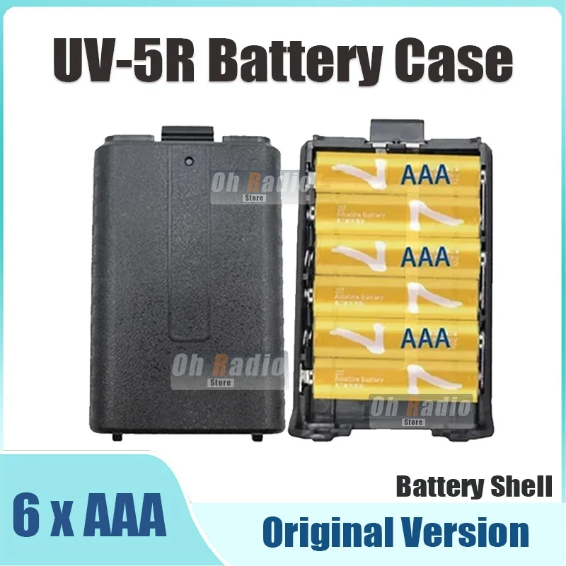 Baofeng UV-5R Walkie Talkie Battery Case Shell Original Or Extended Battery Housing BL-5 6xAAA Batteries Box For UV-5RE BF-F8HP