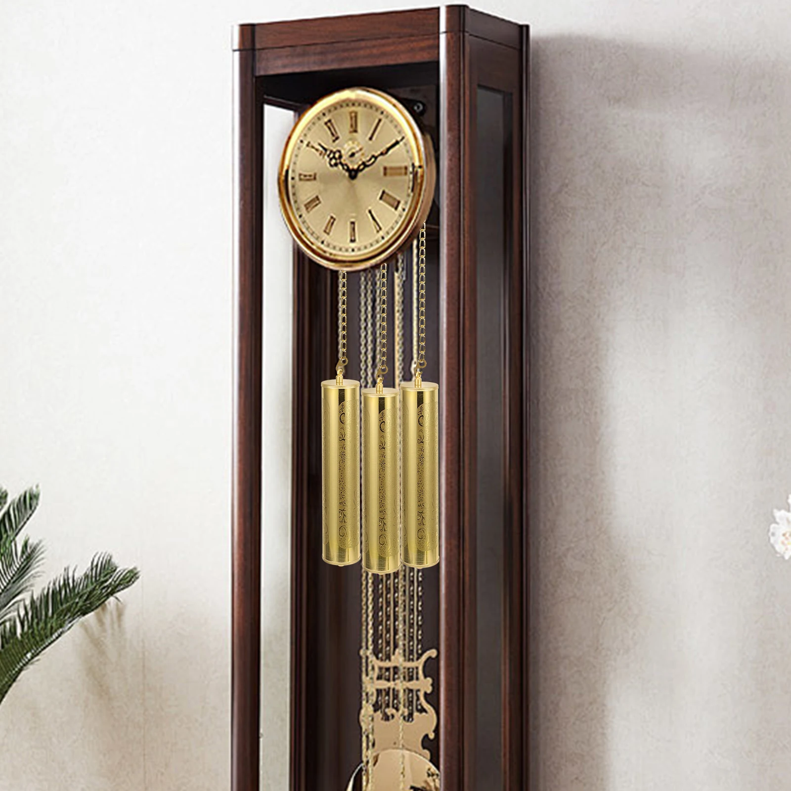 

Clock Pendulum for Wall Grandfather Decorative Hammer Glossy Weights Chain Office Replacement