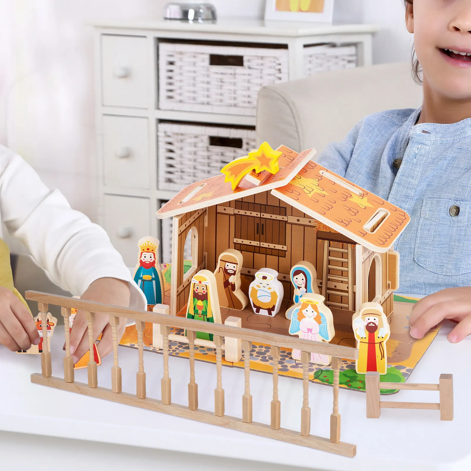 

Миниатюрный деревянный забор-перила 30,5x7,5 см, мебель для дома 1:12, аксессуар для миниатюрного дома, миниатюрное деревянное украшение для DIY