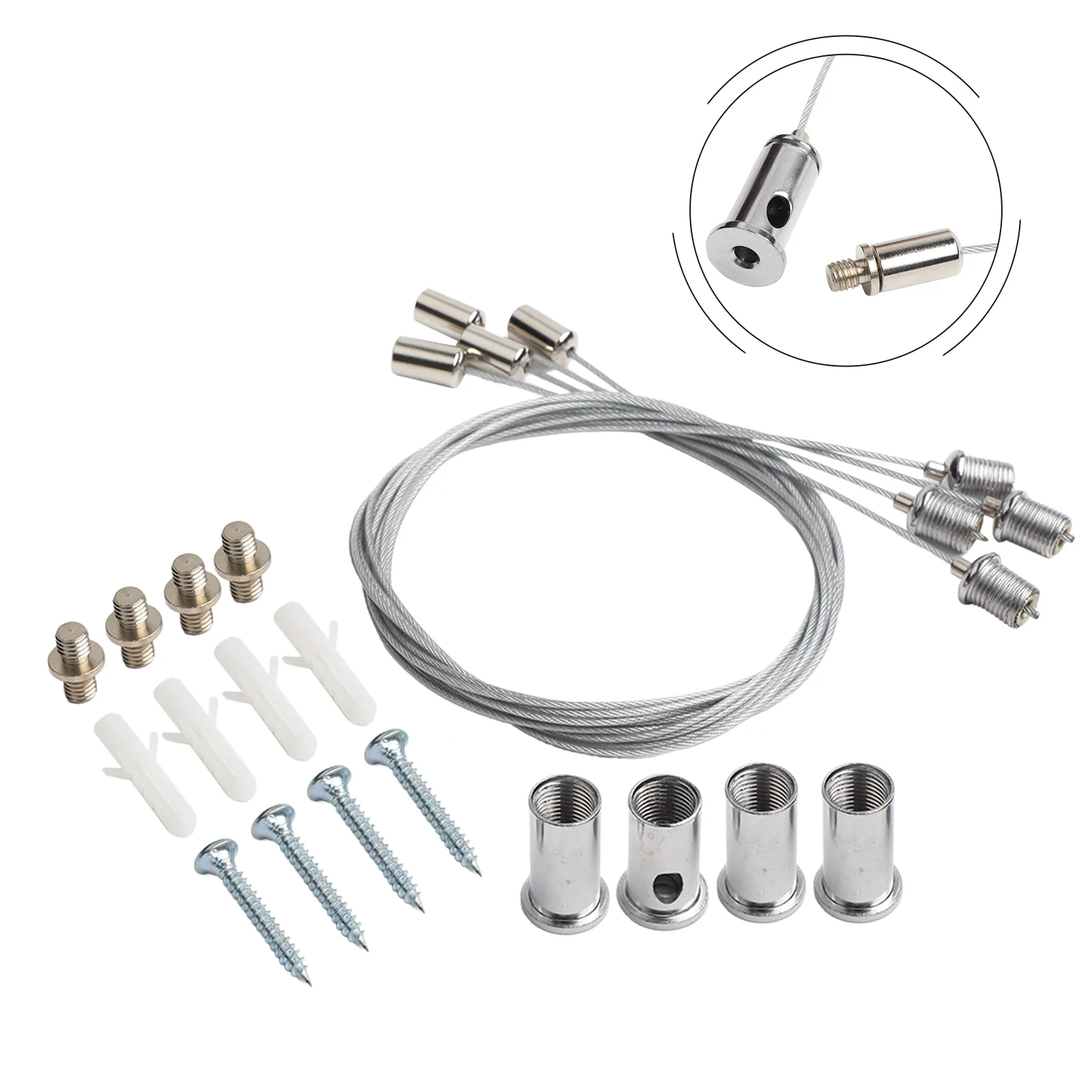 Ceiling Accessory Infrared Heater Accessory Steel Cable Mount Included Screws And Pins Ceiling Installation Easy Setup