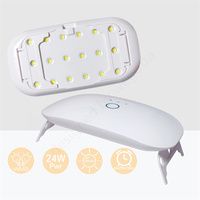 24W USB Rechargeable UV LED Lamp for Gel Nails,Mini Nail Dryer UV Light for Nails,UV Lamp for Resin Curing