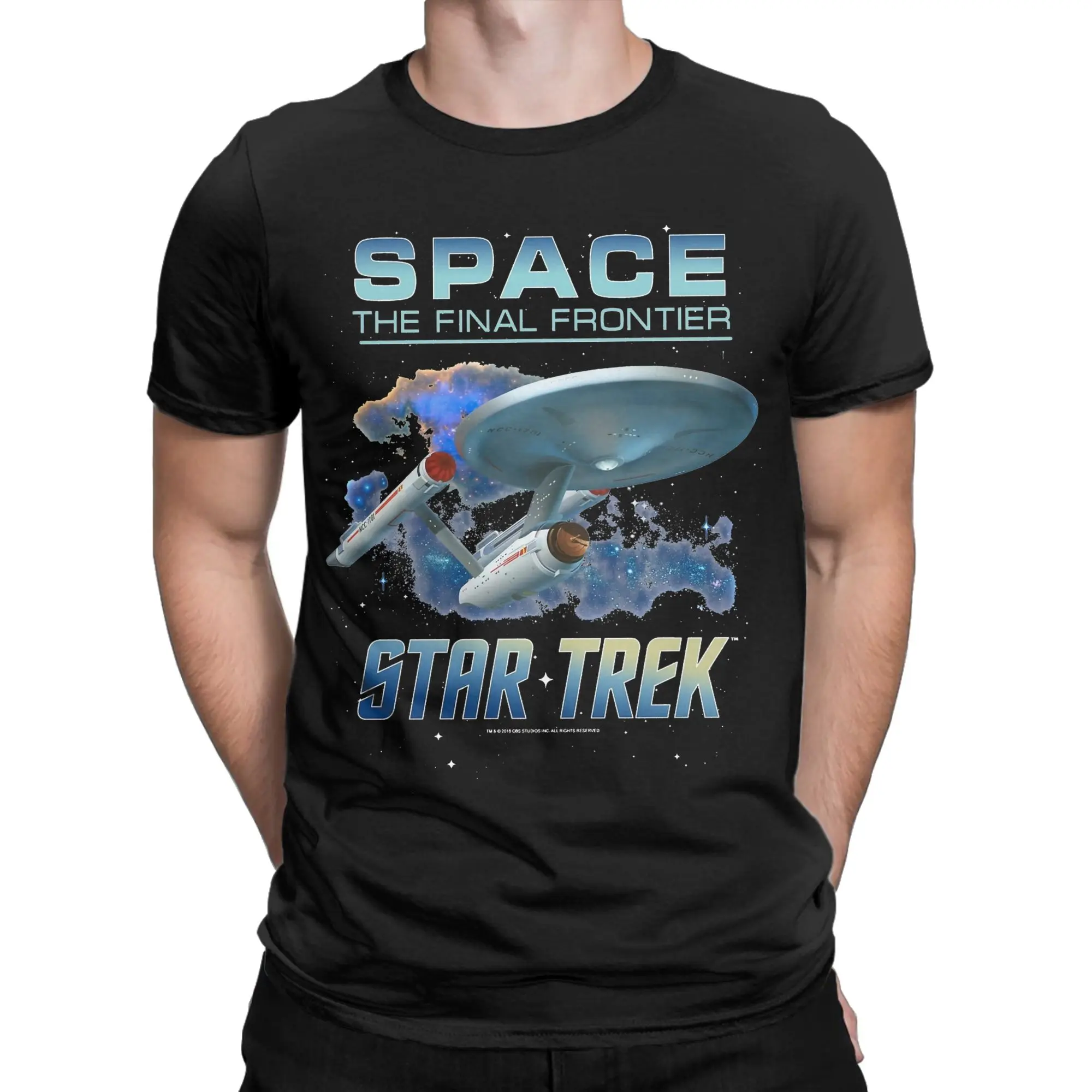 Casual Stars Treks The Final Frontier Enterprise T Shirt For Men Women Cotton Short Sleeve  Crewneck Summer TopsTops