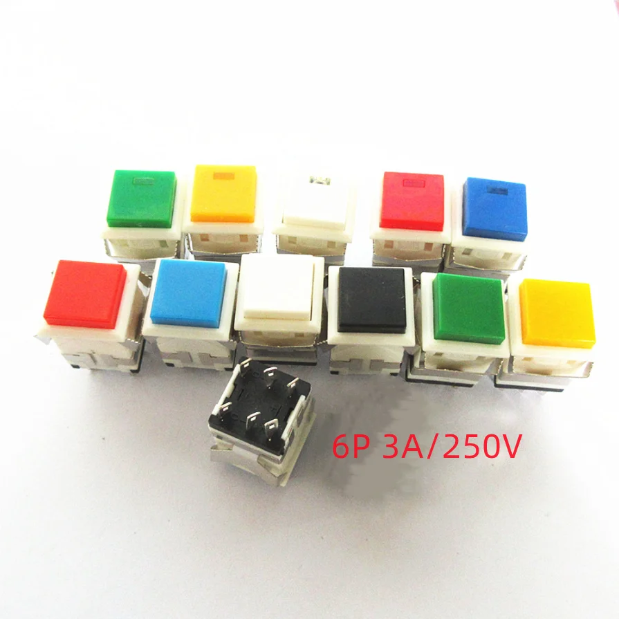 

3 шт. kd2 мгновенный 6-контактный квадратный кнопочный переключатель KD2-24 мгновенный KD2-23 самоблокирующийся