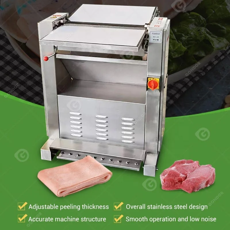 

Hot Sale Remove Portable Fresh Slice Processing Peeler Peel Meat Manual ner Cutter Pig Pork Cut Machine