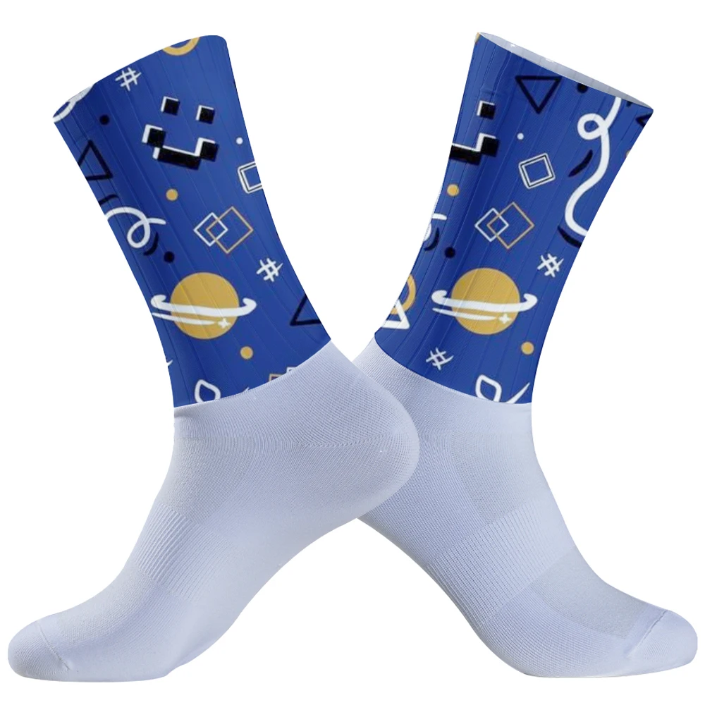 

New Animal patterned socks Men Women Breathable Road Cycling Socks Anti Slip Silicone Seamless Aero Socks