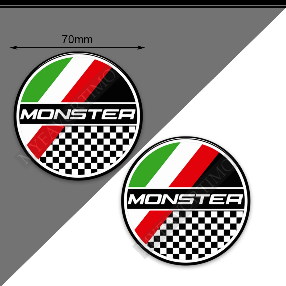 Almohadilla lateral para tanque de combustible y aceite de motocicleta, calcomanías de protección 3D para Ducati Monster 950