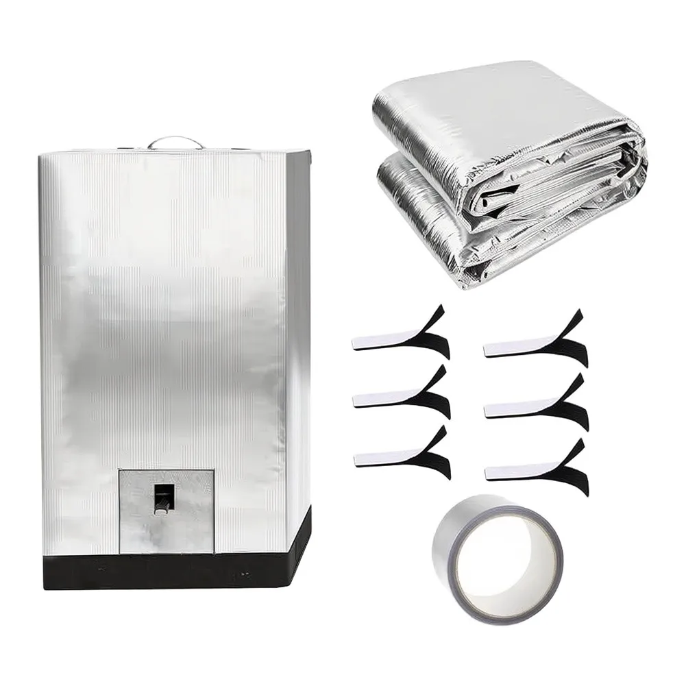 2-Pack Electric Insulation Blankets Heat Retention 6 Straps 5 Meter Aluminum Foil Tape Soft For Exterior No Shed Fibers