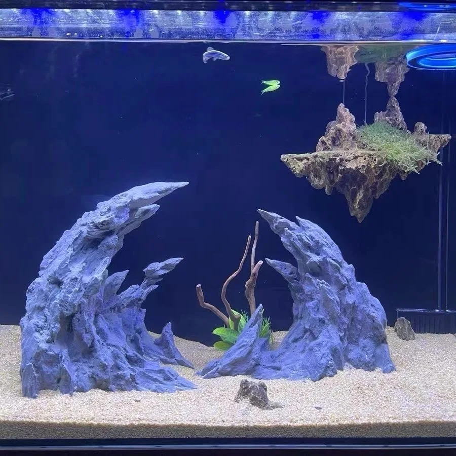 

Artificial mountain fish tank landscaping, simulated canyon aquarium decoration, fish tank shelter, small fish tank landscaping