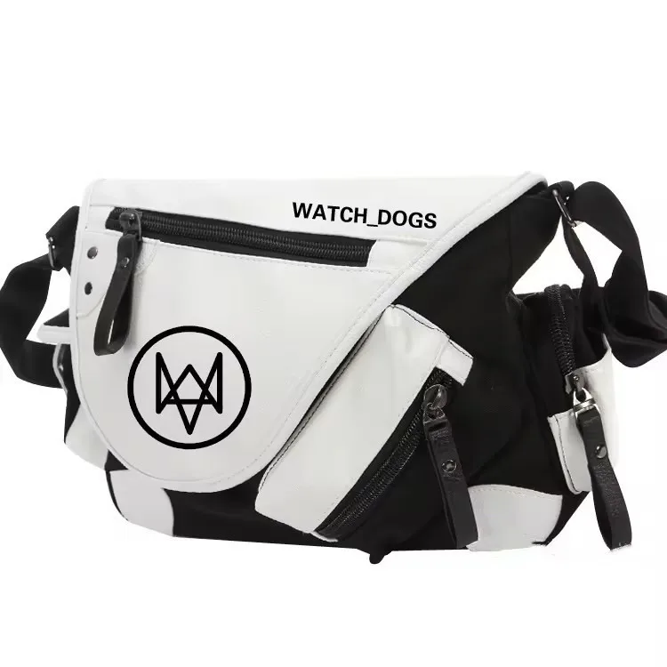 Game Watch Dogs Shoulder Handbag Cosplay Aiden Pearce Backpack Crossbody Bag Casual Canvas Messenger Bags