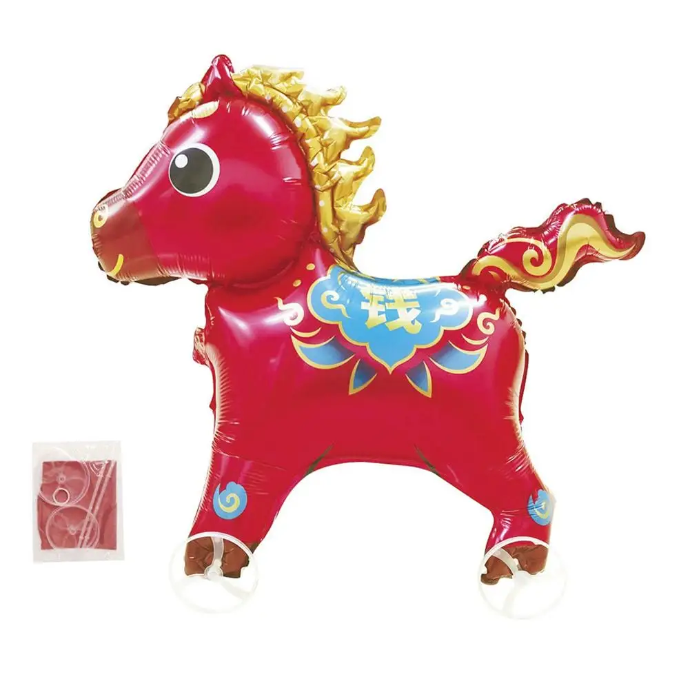 Cartoon dierenfolie ballonnen gele eend staande loopballon met wiel voor kinderfeestjes bruiloft decoratie cadeaus