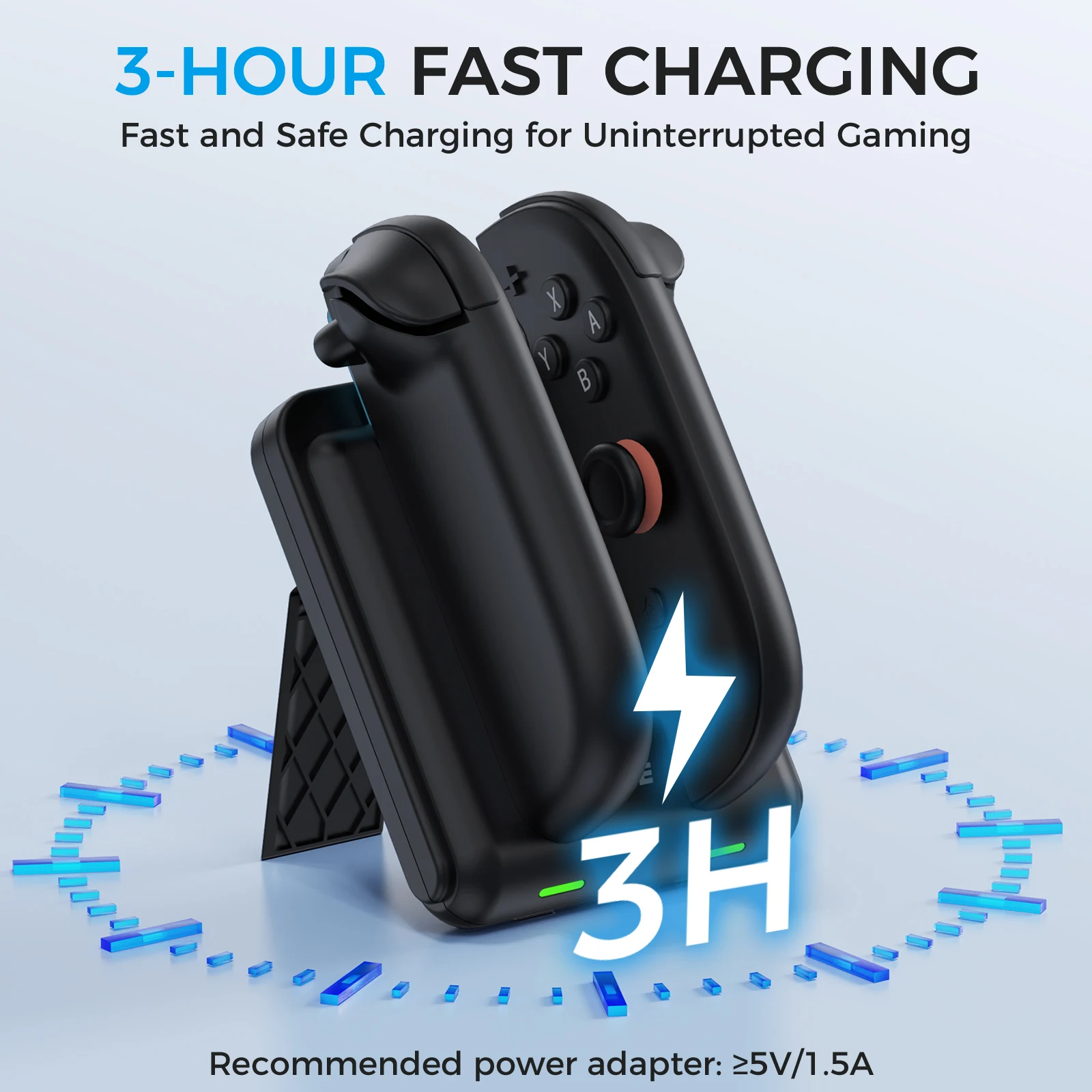 IINE Mini Charging Stand for Switch 2: 3 - hour Fast Charging, Safe Charging, Compact and Portable, Charging Indicator Light