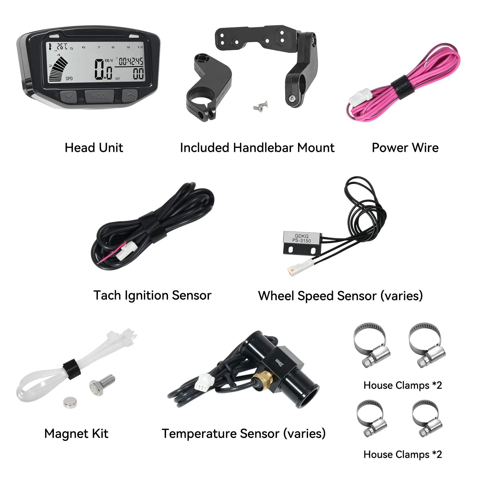 Digital Motorcycle Steam Dashboard Speedometer Counter for Vapor Temperature Marker for KTM Yamaha Suauki Kawasaki