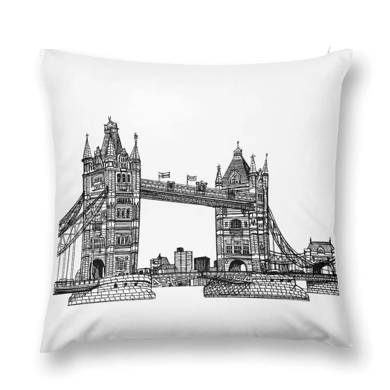 

London Tower Bridge Throw Pillow Embroidered Cushion Cover Luxury Cushion Cover sleeping pillows pillow