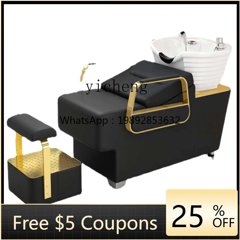 

Shampoo Chair Special for Li Yi Store Ceramic Basin Lying Half Salon Hair Salon Flushing Bed