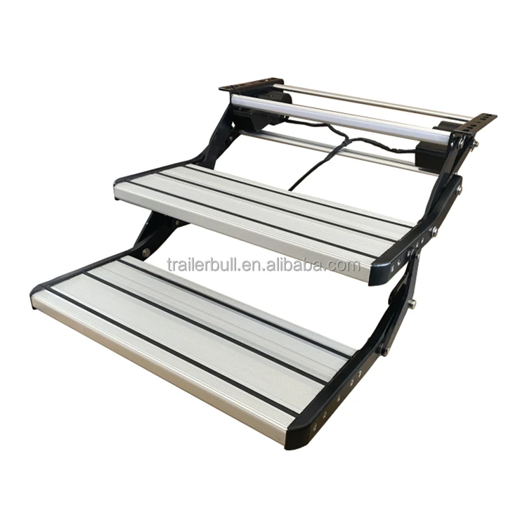 

2-Stair Automatic Waterproof Aluminum Electric RV Steps For Motorhomes Trailers Campers Outdoor Use