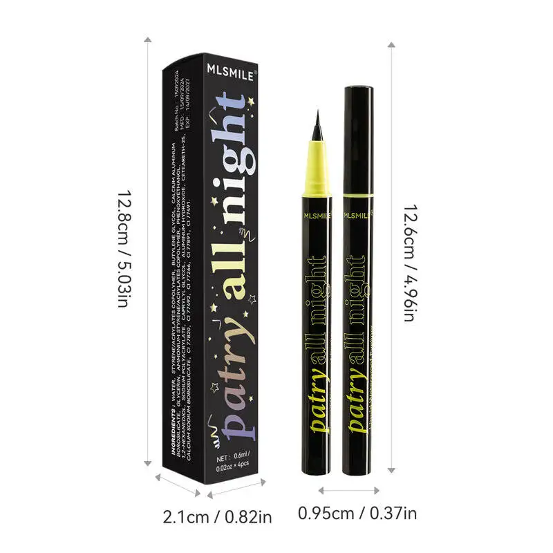 MLSMILE Set di colori Penna per eyeliner liquido a prova di sbavature ad asciugatura rapida impermeabile 2025 nuovo
