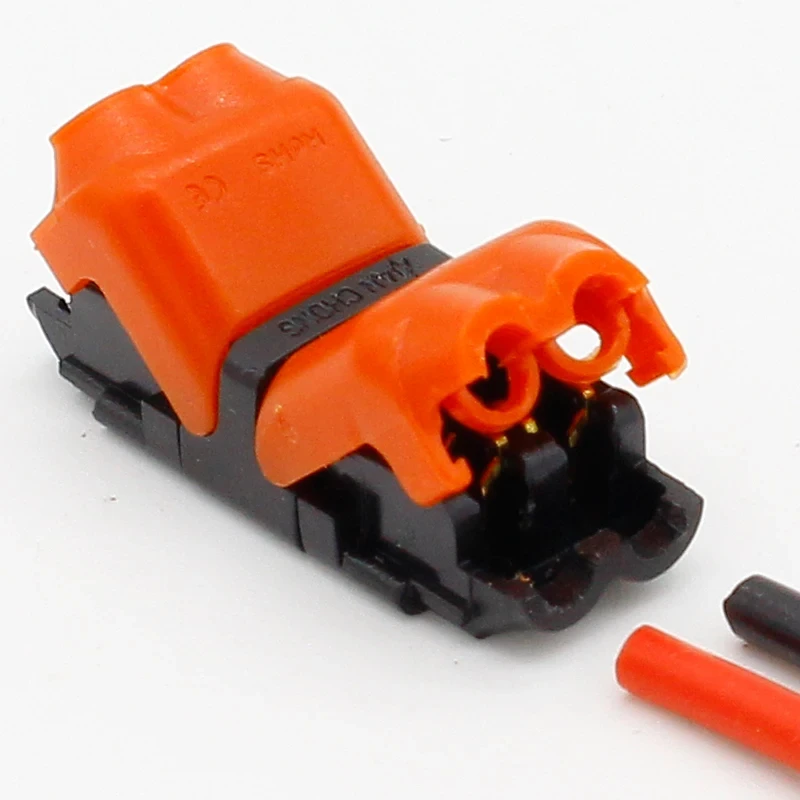 

5pcs red 2p Spring Connector wire with no welding no screws Quick Connector cable clamp Terminal Block Easy Fit for led strip