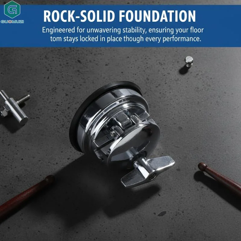 Stage Ready Drum Mounting Bracket for Floor Tom Leg Rack Metal Drum Holder Secure Drum Base for Band and Performance Use