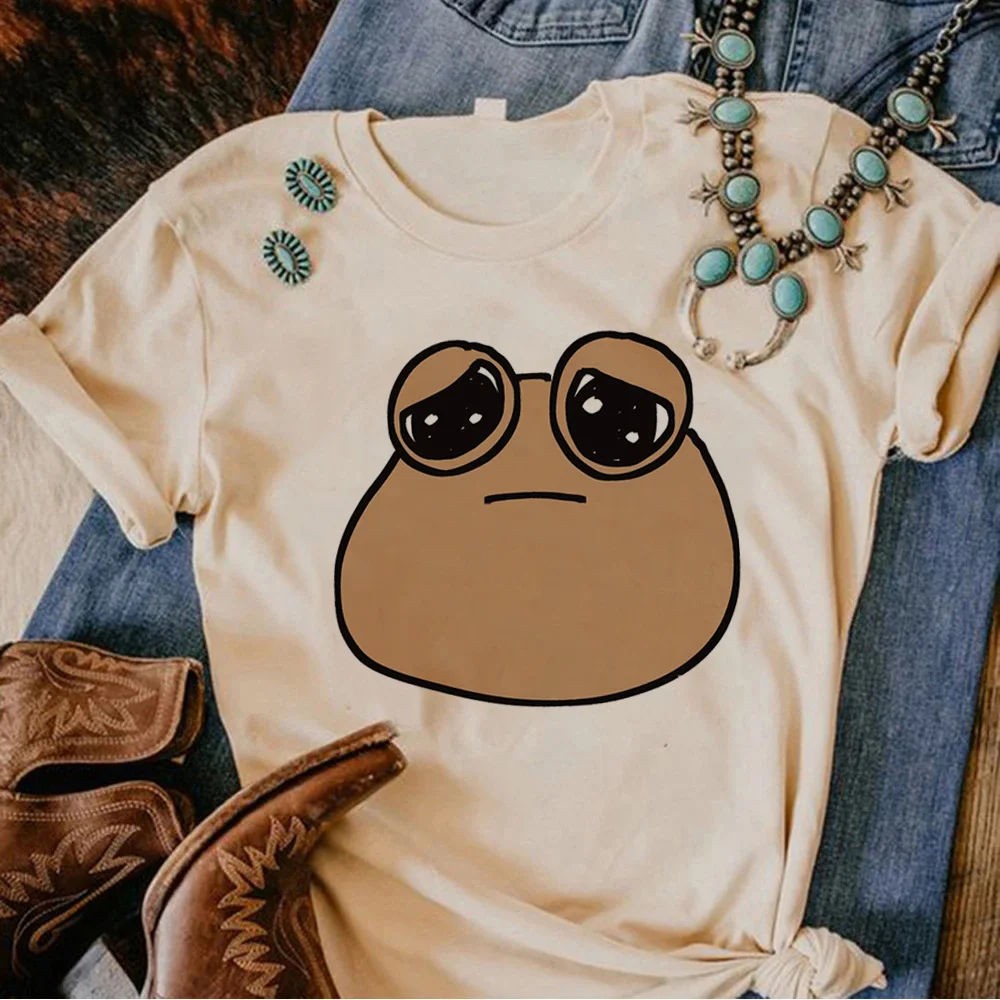 

Pou t-shirts women graphic tshirt girl comic clothing