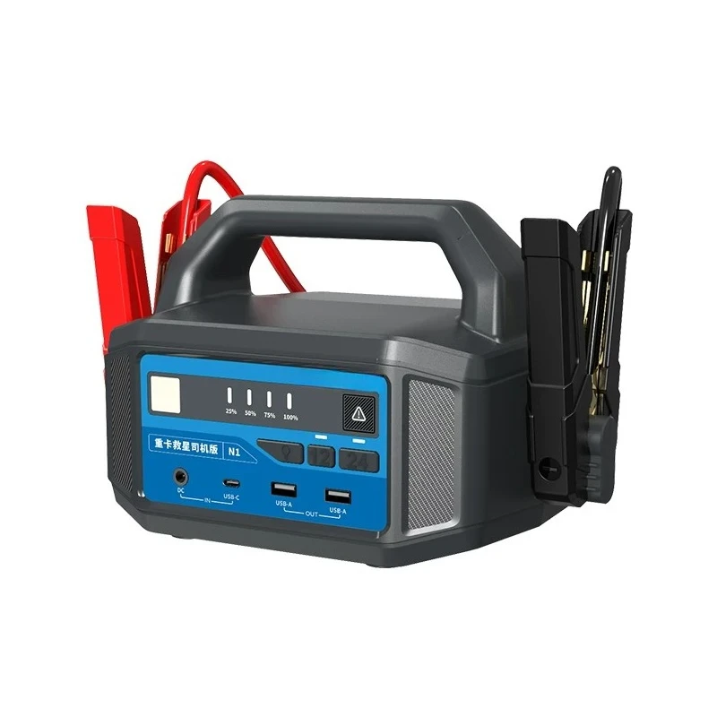 12V/24V Universal Car Jump Starter, Heavy Duty Truck Emergency Booster Compatible With CARKU