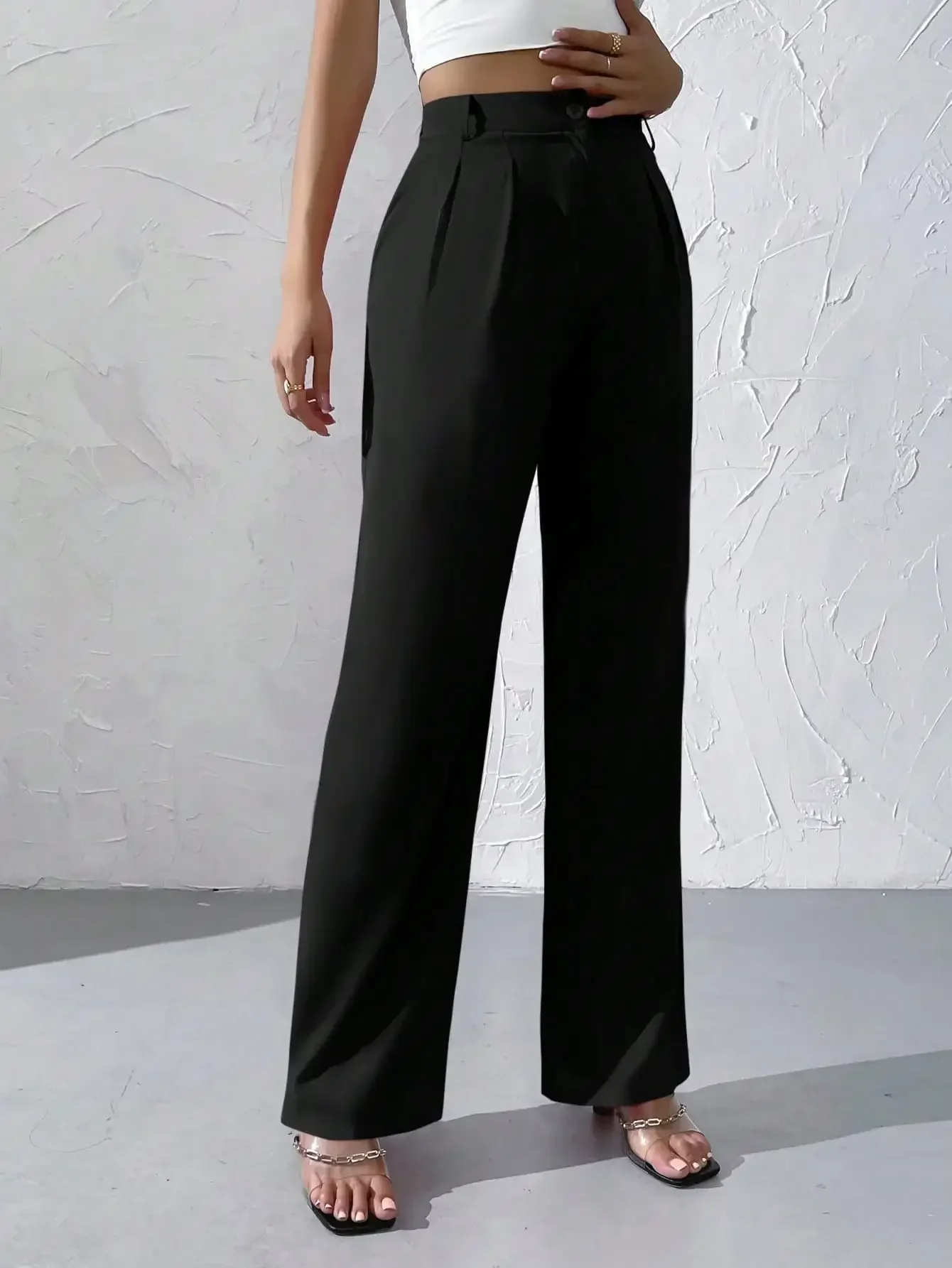 2024 New Fashion Design Women\'s Pants with Wide Legs and High Waist Design, Loose and Versatile, Available in Multiple Colors