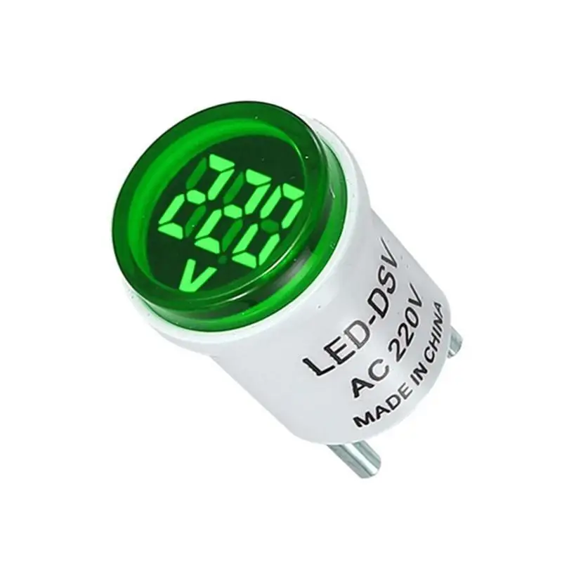 

652F AC220V Вольтметр Цифровой измеритель напряжения Вилка европейского стандарта 50-500 В Измерительный прибор Тестер Индикатор