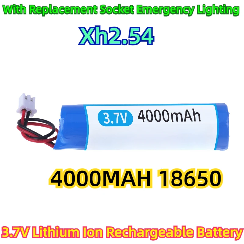 

With Replacement Socket Emergency Lighting Xh2.54 Line for Bluetooth 4.2V 3.7V Lithium Ion Rechargeable Battery 4000MAH 18650