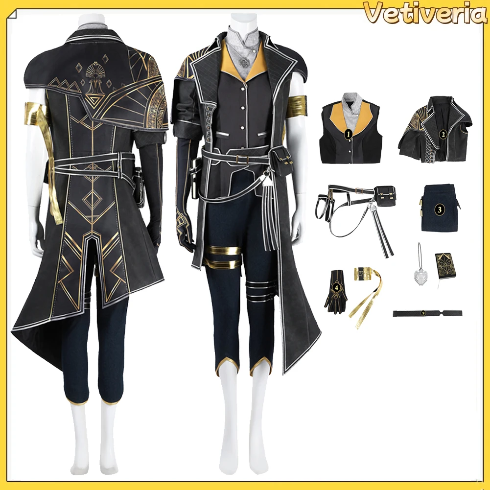 زي لون النسائي التأثيري أزياء كلير لعبة غامضة معطف تنكر السراويل ملابس الهالوين كرنفال حفلة فانتازيا بدلة الكبار