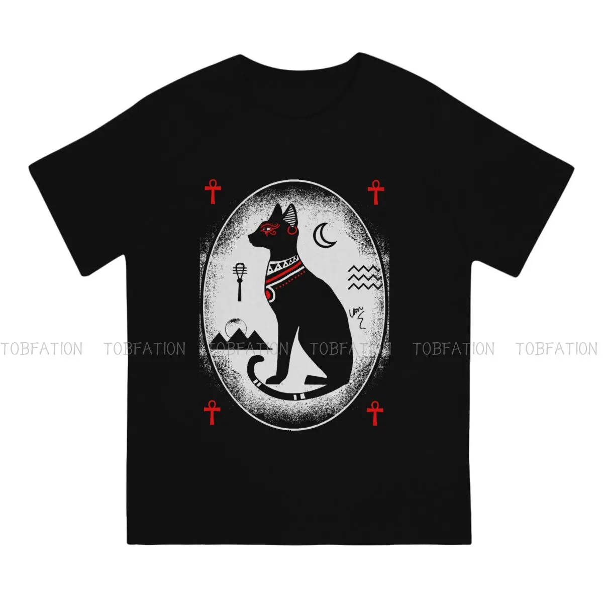 Bastet Egyptian Mythology Ancient Round Collar TShirt  Pure Cotton Original T Shirt Men Clothes Individuality Big Sale